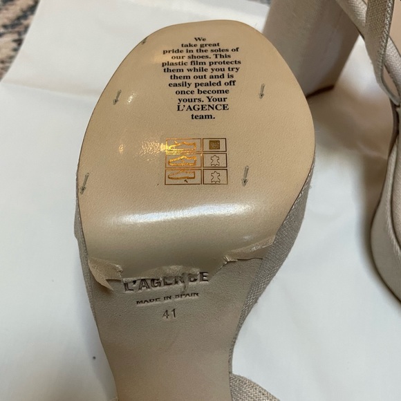 Odila Ecru Odila 70MM Linen Platform Sandals - Picture 2 of 8